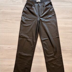 Abercrombie & Fitch The Loose High Rise Leather Pants